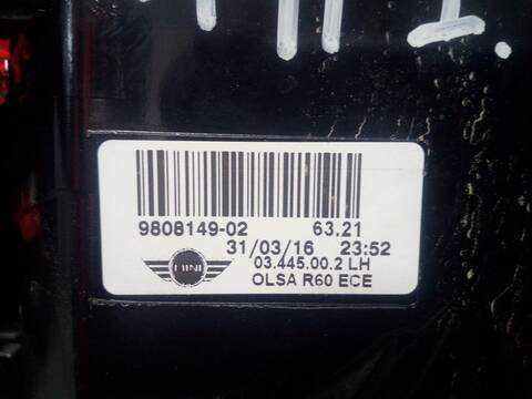 Foto 3ª: Piloto Trasero Izquierdo Mini Countryman COOPER D 112CV 82KW [N47C20A] (2016)