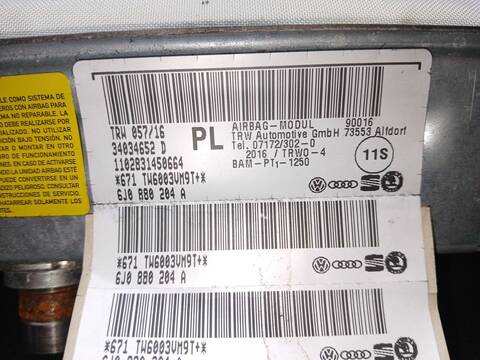 Foto 3ª: Airbag Delantero Derecho Seat Ibiza 1.6 TDI 90CV 66KW [CAY] (2013)