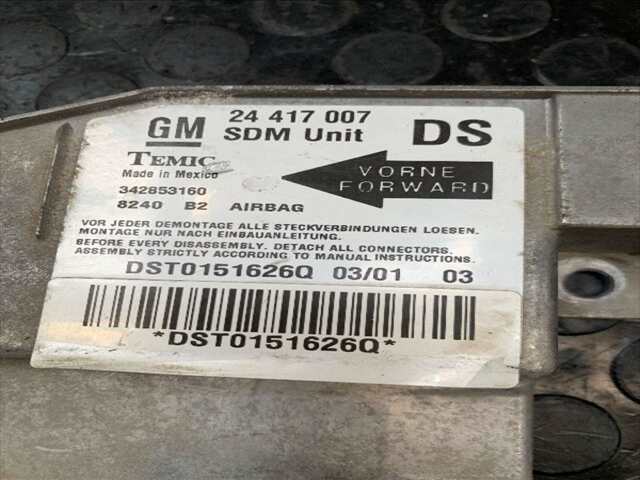 Foto 2ª: Centralita Airbag Opel Corsa 1.400 16V90CV/66KW [Z14XE] (2001)