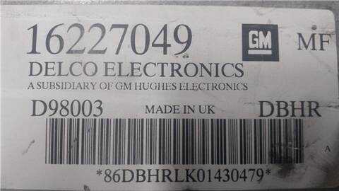 Foto 2ª: Centralita Motor ECU Opel Astra 1.6 COMFORT [1 6 LTR. - 55 KW] BERLINA 75CV