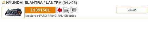 Foto 2ª: Faro Izquierdo Hyundai Elantra 141CV 104KW