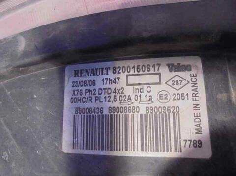 Foto 3ª: Faro Derecho Renault Kangoo 1.5 DCI DIESEL 65CV 48KW [K9K B7] (2006)