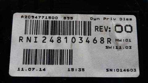 Foto 3ª: Cuadro de Instrumentos Renault Megane BUSINESS BERLINA 110CV 81KW III BERLINA 5 P (2014)