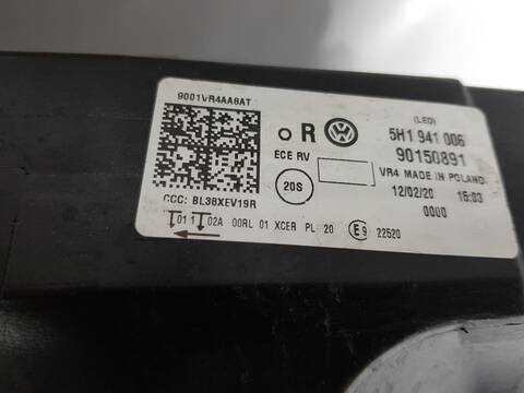 Foto 3ª: Faro Derecho Volkswagen Golf VERSION INDEFINIDA [DNFG] (2020)