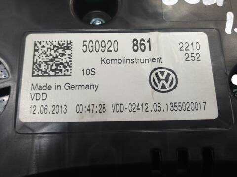 Foto 3ª: Cuadro de Instrumentos Volkswagen Golf 1.4 TSI (2012)