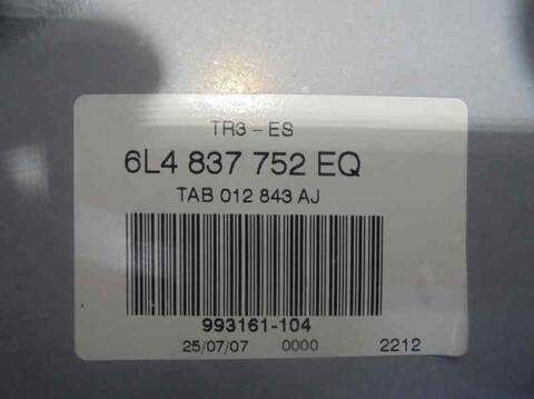 Foto 3ª: Elevalunas Eléctrico Delantero Derecho Seat Ibiza COOL 100CV 74KW [AXR] (2007)