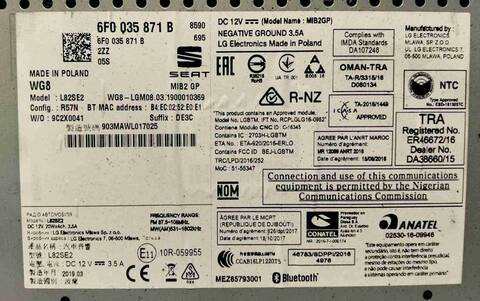 Foto 3ª: Pantalla Multifuncion Seat Ibiza 1.0 TSI 95CV [DKL] (2017)
