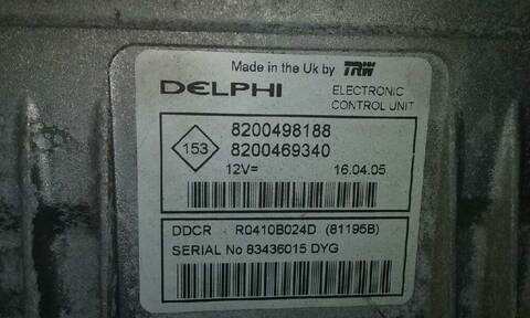 Foto 2ª: Centralita Motor ECU Renault Megane 1.5 DCI DIESEL 101CV 74KW FAMILIAR II FAMILIAR [K9K F7] (2005)