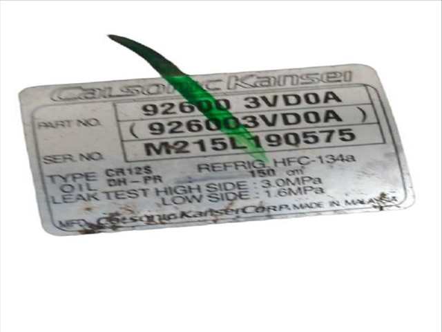 Compresor Aire Acondicionado Nissan Juke 1.5 DCI