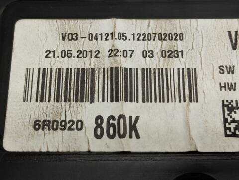 Foto 4ª: Cuadro de Instrumentos Volkswagen Polo ADVANCE 70CV 51KW [CGPA] (2012)