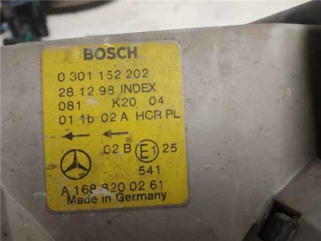 Foto 3ª: Faro Derecho Mercedes Clase A 140 1.7 170 CDI (168.008) [1.7 LTR. - 66 KW CDI DIESEL CAT] [OM 668.940]