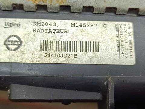 Foto 4ª: Radiador Motor Nissan Qashqai ACENTA 141CV 104KW [MR20] (2011)