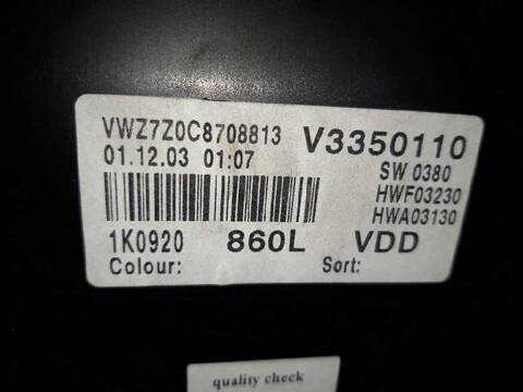 Foto 3ª: Cuadro de Instrumentos Volkswagen Golf SPORTLINE BERLINA 140CV 103KW [BKD] (2004)