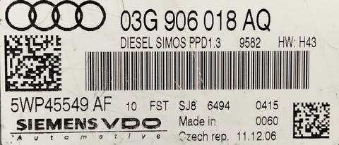 Foto 2ª: Centralita Motor ECU Audi A4 2.0 16V TDI 170CV (2004)