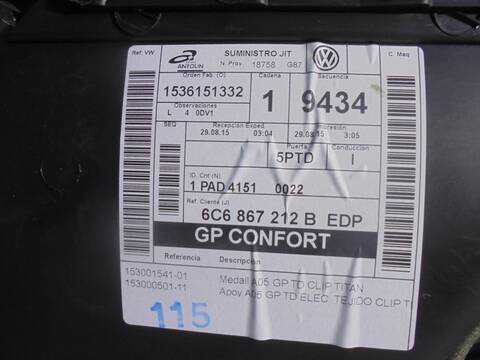 Foto 3ª: Tapizados Cartoneras Volkswagen Polo 1.4 TDI 90CV 66KW [CUSB] (2015)