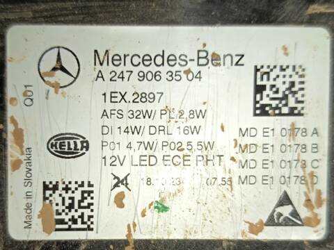 Foto 2ª: Piloto Delantero Izquierdo Mercedes Clase GLA 200 MILD-HYBRID H247) 247.78 (2020)
