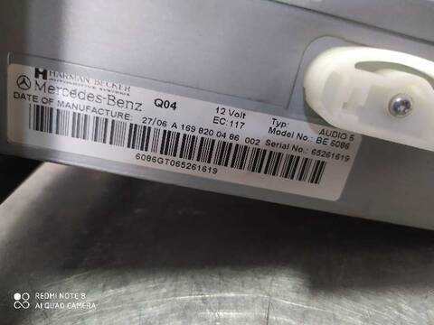 Foto 2ª: Sistema Audio Radio CD Mercedes Clase A 140 A 150 169.331) 95CV 70KW [266920] (2006)