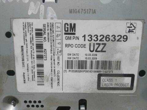 Foto 3ª: Sistema Audio Radio CD Opel Insignia COSMO BERLINA 131CV 96KW [A20DTH] (2010)