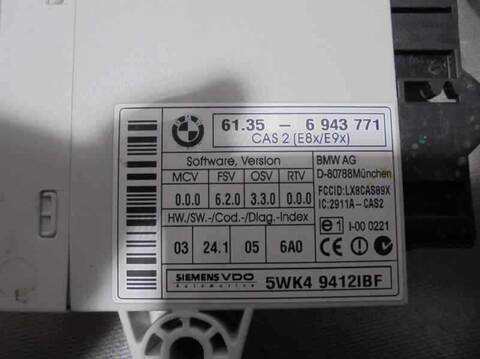 Foto 4ª: Centralita Inmovilizador Bmw Serie 1 114 118D BERLINA 143CV 105KW [204D4] (2005)