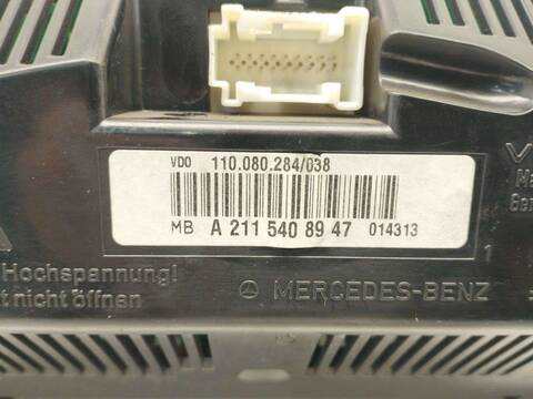 Foto 3ª: Cuadro de Instrumentos Mercedes Clase E 180 E 270 CDI 211.016) BERLINA 177CV 130KW [OM647961] (2005)