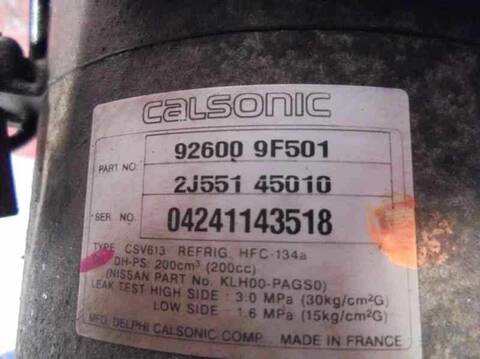 Foto 4ª: Compresor Aire Acondicionado Nissan Almera 1.5 16V CAT 90CV 66KW [QC15] (2001)