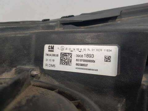 Foto 3ª: Faro Derecho Opel Astra DYNAMIC 125CV 92KW [B14XFT] (2018)