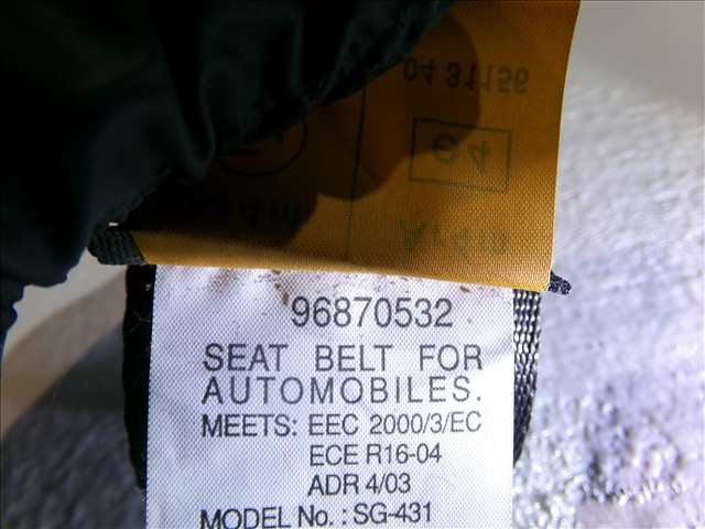 Foto 4ª: Cinturón Trasero Derecho Chevrolet Aveo 1.2 G 2008-2011 [B12D1] (2009)