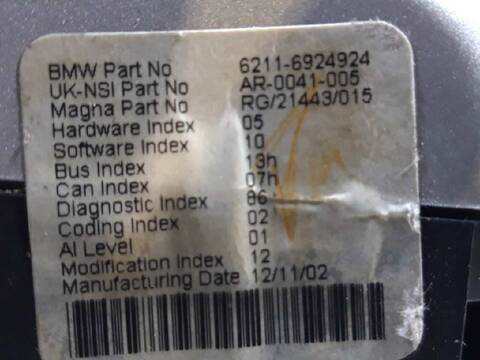 Foto 3ª: Cuadro de Instrumentos Mini Mini COOPER 116CV 85KW [W10B16A] (2002)