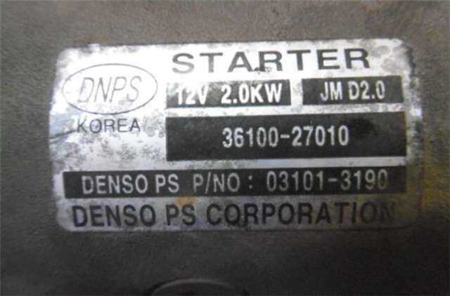 Motor de Arranque Kia Sportage 2.0 CRDI