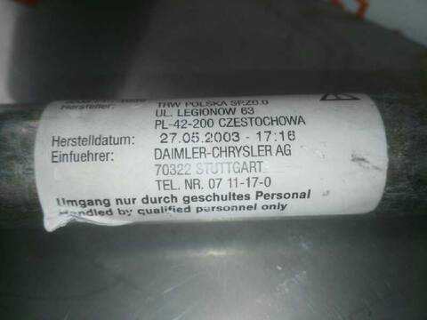Foto 4ª: Pretensor Airbag Derecho Mercedes Clase C 160 270 CDI 203.016) BERLINA 170CV 125KW [612962] (2003)
