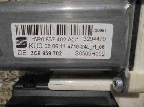 Foto 3ª: Elevalunas Eléctrico Delantero Izquierdo Seat Altea 1.6 TDI 105CV 77KW [CAY] (2012)