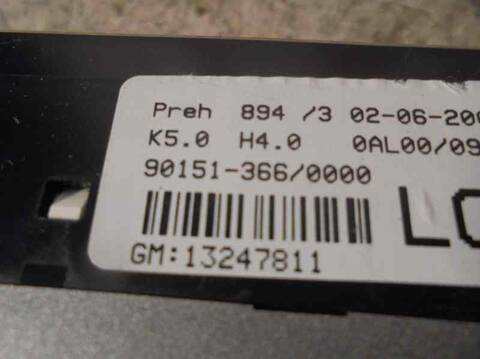 Foto 2ª: Mando Climatizador Opel Astra 1.6 16V CAT 116CV 85KW [Z16XER] (2008)