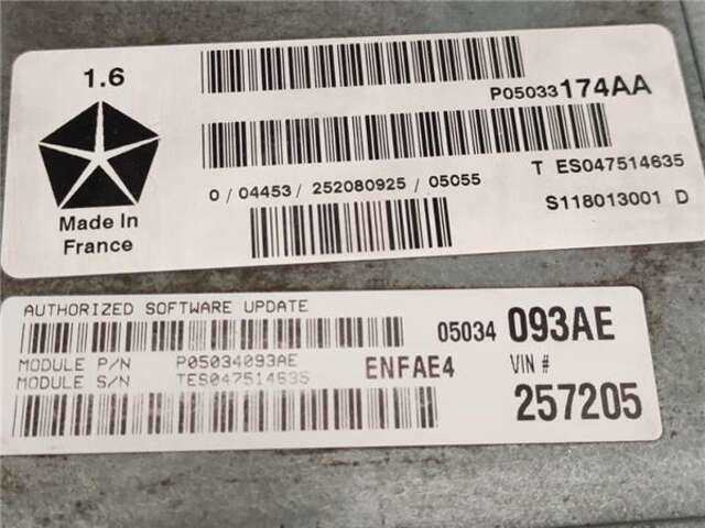 Foto 3ª: Centralita Motor ECU Chrysler PT Cruiser 1.6 [EJD]