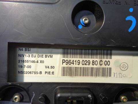 Foto 3ª: Cuadro de Instrumentos Citroen Xsara 1.9 D SX BERLINA 69CV 51KW [WJZ] (2000)