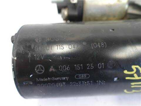 Foto 3ª: Motor de Arranque Mercedes Clase C 160 2.2 C 220 CDI 204.008) BERLINA 170CV 125KW [OM 646.811] (2007)