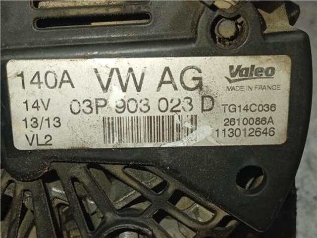 Foto 2ª: Alternador Volkswagen Polo 1.2 ADVANCE [1.2 LTR. - 55 KW TDI] [CFWA]