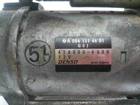 Foto 2ª: Motor de Arranque Mercedes Clase C 160 C 220 CDI 204.208) (2007)
