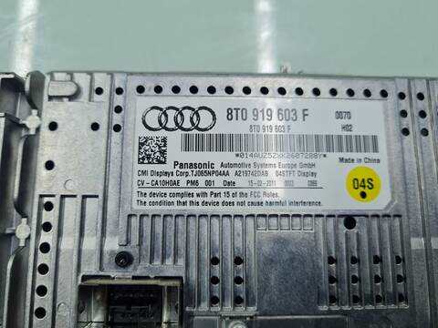 Foto 3ª: Pantalla Multifuncion Audi A4 S LINE 142CV 105KW [CAGA] (2011)