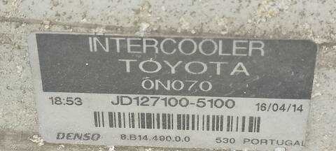 Foto 3ª: Intercooler Toyota Yaris ACTIVE 90CV 66KW [1NDTV] (2014)