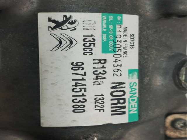 Foto 2ª: Compresor Aire Acondicionado Citroen C4 EXCLUSIVE PICASSO 150CV 110KW [RH02] (2013)