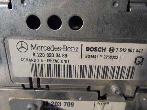 Foto 2ª: Sistema Audio Radio CD Mercedes Clase S 220 3.2 CDI CAT BERLINA 197CV 145KW [613 960] (2000)
