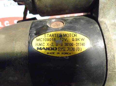 Foto 2ª: Motor de Arranque Mitsubishi Santamo 2.0 CAT 139CV 102KW [G4CP] (1999)
