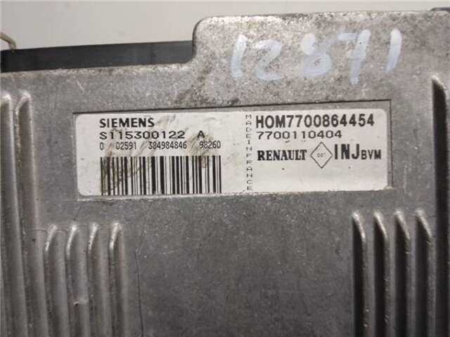 Foto 3ª: Centralita Motor ECU Renault Megane 1.6 (90 CV) I BERLINA HATCHBACK [K7M]