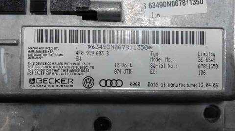 Foto 3ª: Sistema GPS Audi Q7 4.2 FSI 350CV 257KW [BAR] (2006)