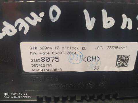 Foto 3ª: Pantalla Multifuncion Opel Meriva ESSENTIA 101CV 74KW [B14XER] (2014)