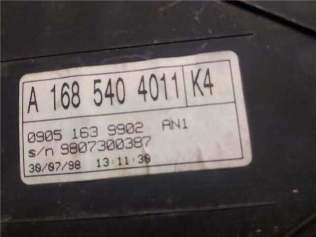 Foto 3ª: Cuadro de Instrumentos Mercedes Clase A 140 1.4 140 (168.031) [1.4 LTR. - 60 KW CAT] [M 166.940]