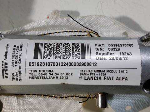 Foto 3ª: Airbag Cortina Delantero Derecho Fiat 500 POP 69CV 51KW [169A4000] (2012)