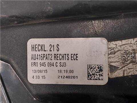 Foto 3ª: Piloto Trasero Derecho Audi SQ5 3.0 TDI QUATTRO 326CV 240KW [CVU] (2015)