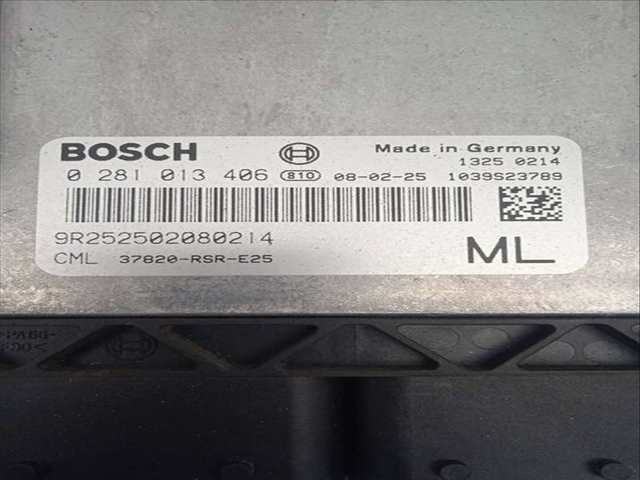 Foto 2ª: Centralita Motor ECU Honda Civic 2.2 I-CTDI EXECUTIVE BERLINA 140CV 103KW [N22A2] (2008)