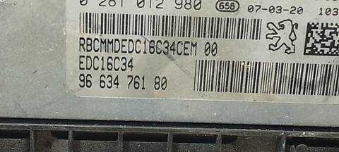 Foto 4ª: Centralita Motor ECU Citroen C4 SX PICASSO 109CV 80KW [9HZ] (2007)